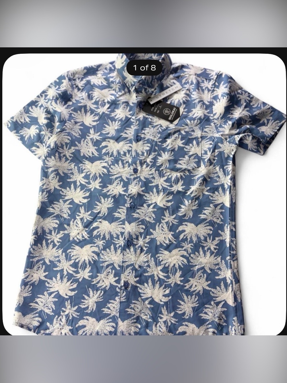 Molokai Surf Co Men’s Tropical Palm Stretch Shirt S NWT